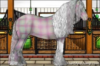 Horse Color:Watercolor Plaid  Silver Bay Pearl Tobiano 