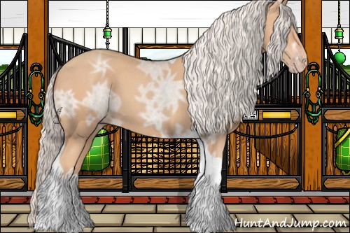 Horse Color:Silver Amber Champagne Ice Tobiano