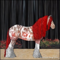 Horse Color:Painted Bay Ice Dun Sabino Tobiano Appaloosa 