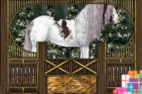 Horse Color:Watercolor White Spotted Midnight Chestnut Ice Tobiano Appaloosa