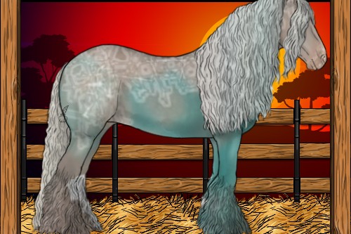 Horse Color:Silver Grullo Ice Varnish 