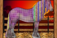 Horse Color:Painted Plaid  Silver Grullo 