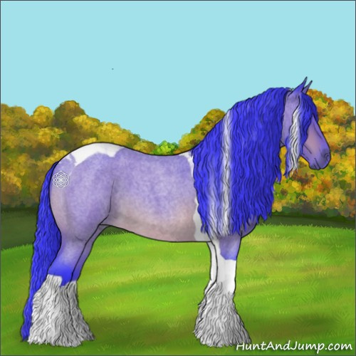 Horse Color:Watercolor Bay Roan Tobiano 