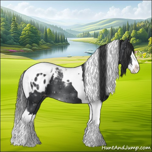 Horse Color:Black Splash Tobiano Appaloosa 