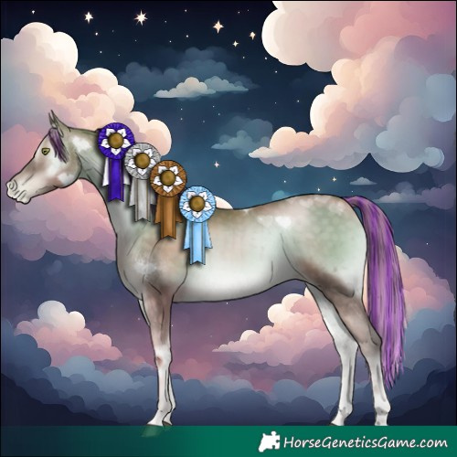 Horse Color:Platinum Painted Bay Pearl Onyx Brindle 