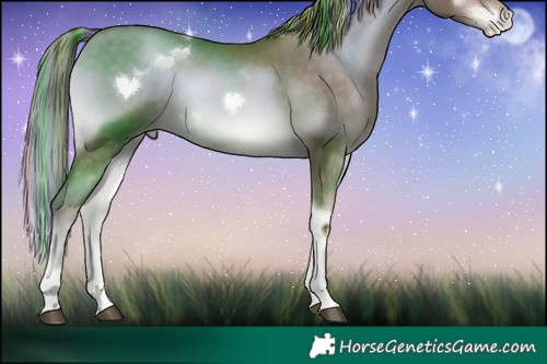 Horse Color:Platinum Painted Brown Pearl Onyx 