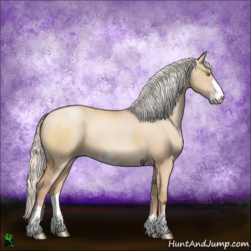 Horse Color:Silver Bay Pearl Dun Sabino