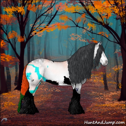 Horse Color:Brown Chinchilla Ice Dun Tobiano