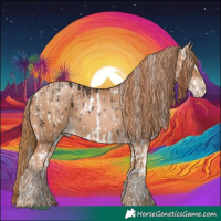 Horse Color:Liver Chestnut Appaloosa  and Chestnut Pearl 