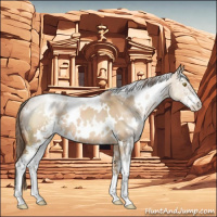 Horse Color:White Spotted Brown Pearl Dun Sabino