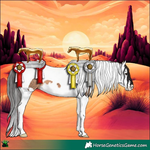 Horse Color:Brown Dun Splash Tobiano 