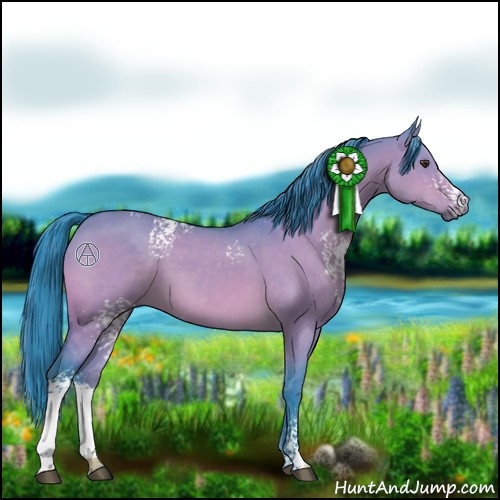 Horse Color:Watercolor White Spotted Brown Dun Rabicano 