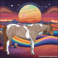 Horse Color:Red Roan Tobiano 