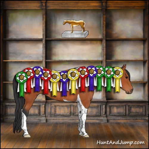 Horse Color:Bay Tobiano Rabicano