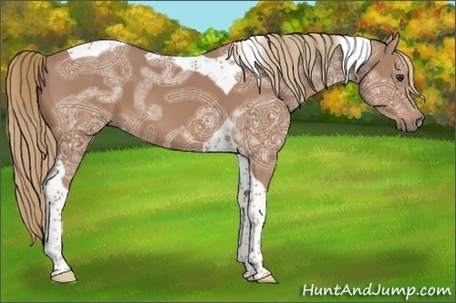 Horse Color:Chestnut Ice Tobiano 