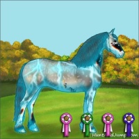 Horse Color:Thunderstruck Blue Onyx Ice Sabino 