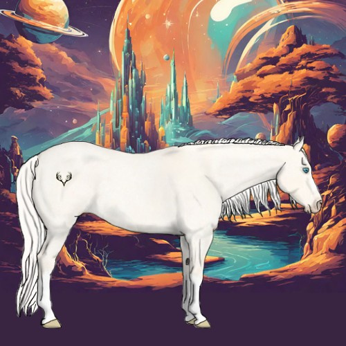 Horse Color:Silver Perlino Ice Roan Dun 