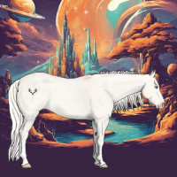 Horse Color:Silver Perlino Ice Roan Dun 