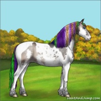 Horse Color:Painted Blue Onyx Splash Tobiano 
