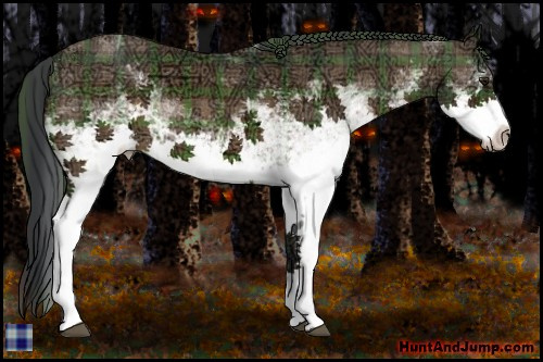 Horse Color:Plaid White Spotted Brown Ice Sabino