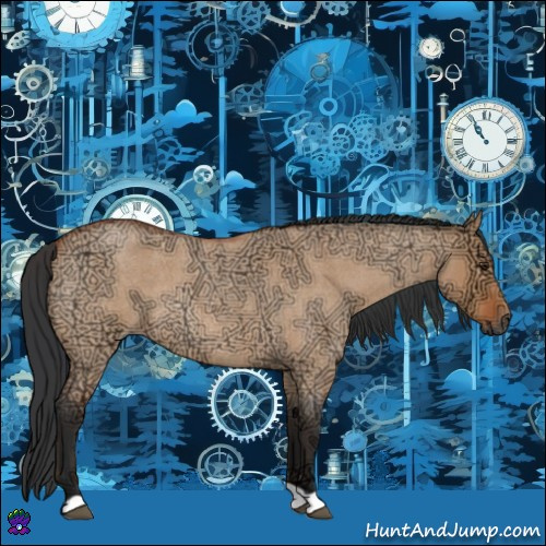 Horse Color:Bay Ice Roan Dun 