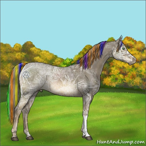 Horse Color:Painted Chocolate Palomino Ice Mushroom 