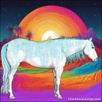 Horse Color:Watercolor Black Ice Splash