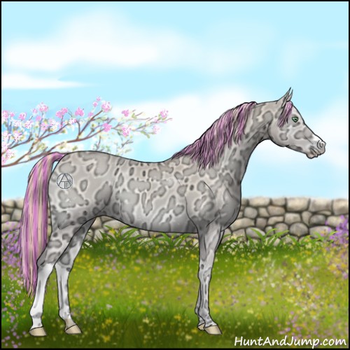 Horse Color:Painted Perlino Ice Onyx 