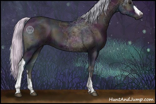 Horse Color:Watercolor Midnight Silver Brown Ice Onyx 