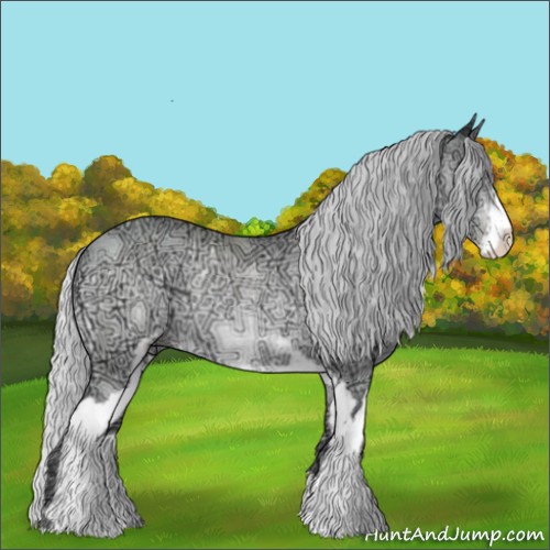 Horse Color:Silver Sable Champagne Chinchilla Ice Sabino Rabicano