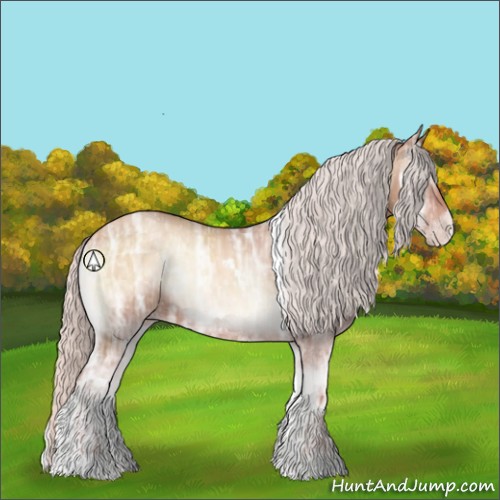 Horse Color:White Spotted Silver Sable Champagne Ice Onyx Sabino