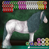 Horse Color:Watercolor White Spotted Classic Champagne Ice Sabino