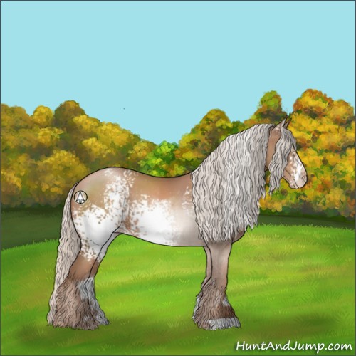 Horse Color:White Spotted Silver Black Pearl 