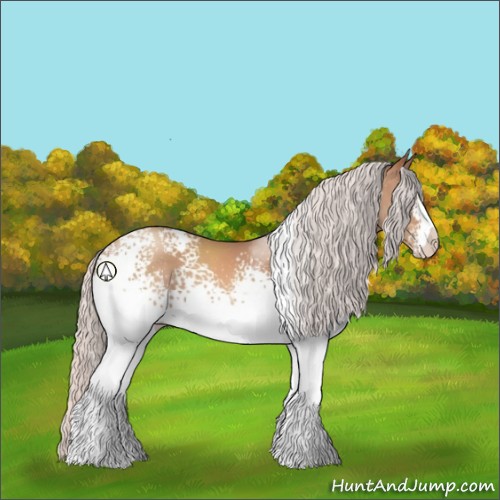 Horse Color:White Spotted Silver Classic Champagne Sabino 