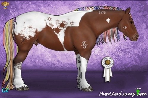 Horse Color:Painted Silver Brown Tobiano Snowcap 