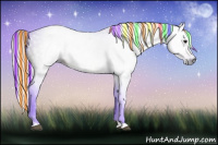 Horse Color:Gray Painted Watercolor Silver Bay 