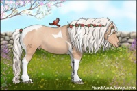 Horse Color:Silver Amber Champagne Tobiano Varnish Rabicano 