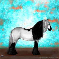 Horse Color:Void Silver Brown Chinchilla Splash Tobiano 