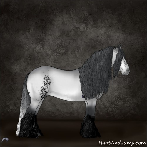 Horse Color:Void White Spotted Brown Chinchilla Tobiano 