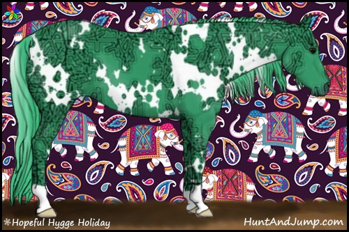 Horse Color:Watercolor White Spotted Black Ice 