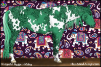 Horse Color:Watercolor White Spotted Black Ice