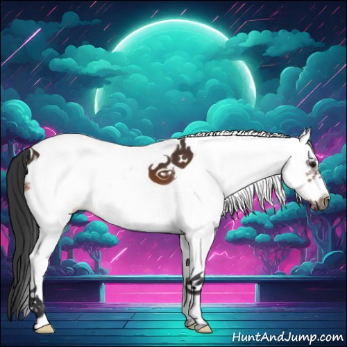 Horse Color:White Spotted Brown Frame 