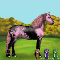 Horse Color:Void Painted Watercolor Chocolate Black Tobiano 