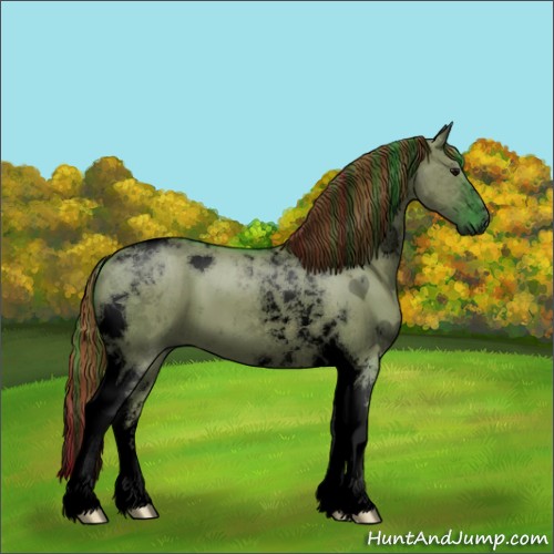 Horse Color:Void Painted Watercolor Grullo Tobiano Brindle 