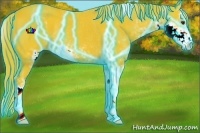 Horse Color:Thunderstruck Watercolor Liver Chestnut Sabino Rabicano