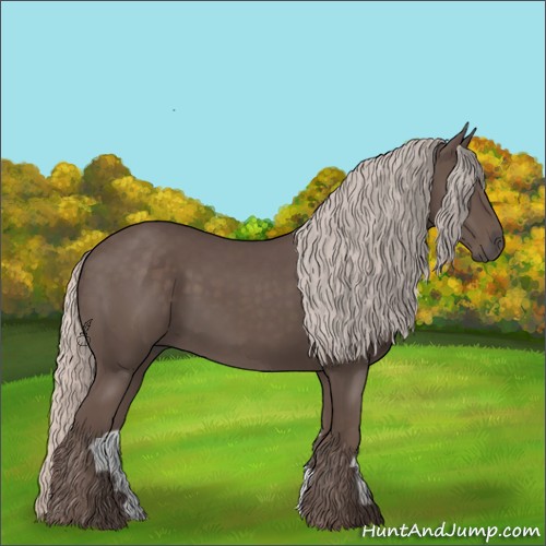 Horse Color:Silver Black 