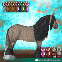 Horse Color:Brown Dun Brindle 