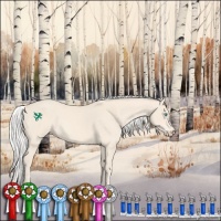 Horse Color:Silver Perlino Roan 