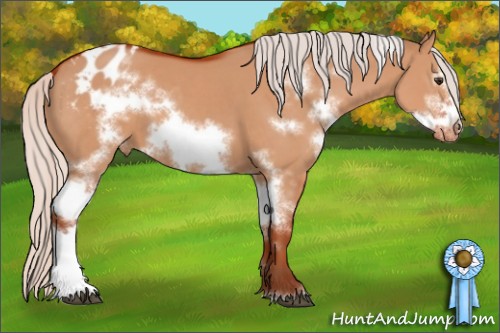 Horse Color:White Spotted Silver Bay Dun Frame Varnish 