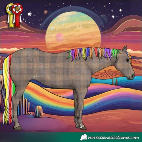 Horse Color:Painted Plaid Silver Black